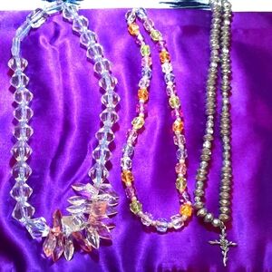 3 Homemade Beaded Necklaces